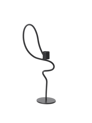 ferm LIVING Valse Candle Holder High – Black