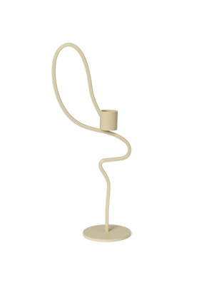 ferm LIVING Valse Candle Holder High – Cashmere