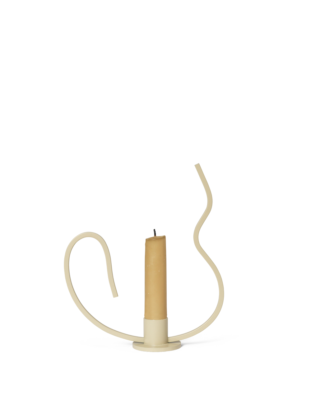 ferm LIVING Valse Candle Holder Low – Cashmere