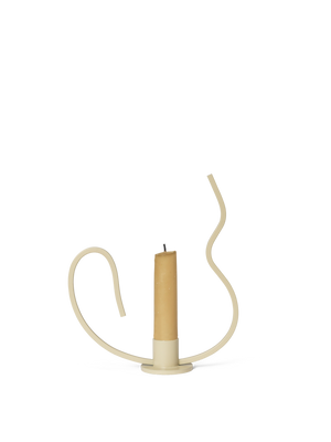 ferm LIVING Valse Candle Holder Low – Cashmere
