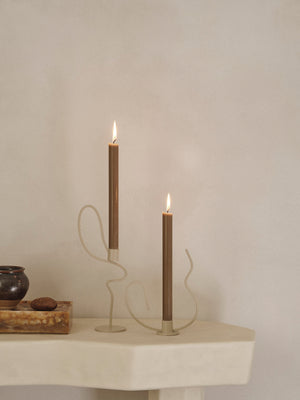 ferm LIVING Valse Candle Holder Low – Cashmere