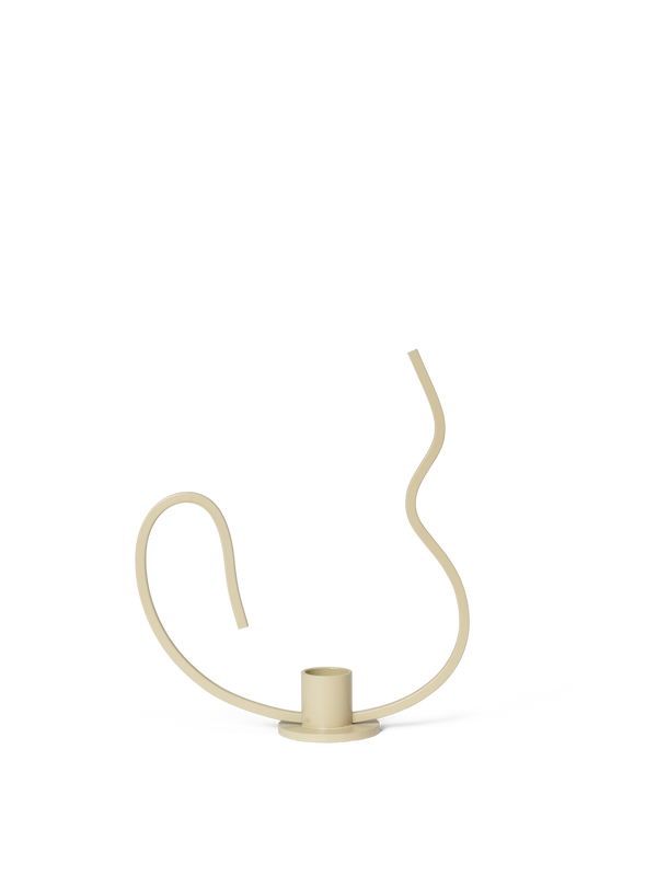 ferm LIVING Valse Candle Holder Low – Cashmere
