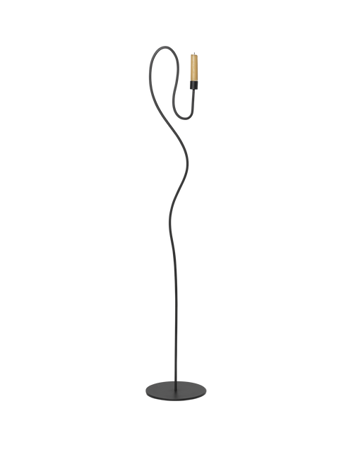 ferm LIVING Valse Floor Candle Holder – Black