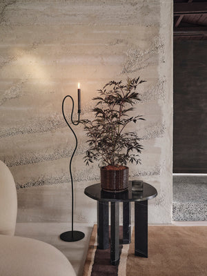 ferm LIVING Valse Floor Candle Holder – Black