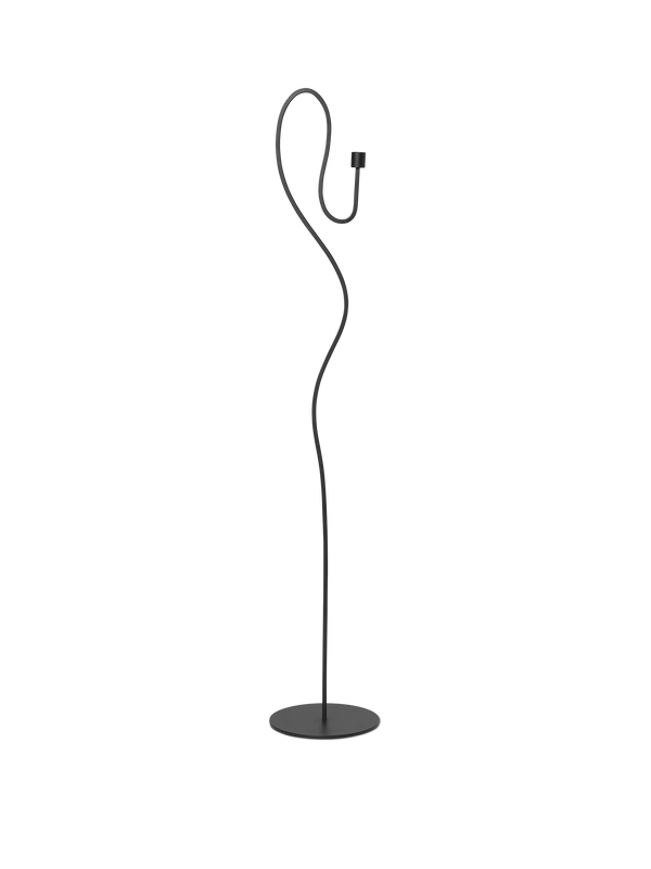 ferm LIVING Valse Floor Candle Holder – Black