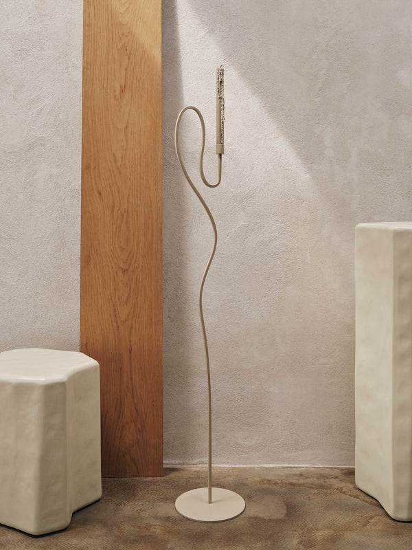 ferm LIVING Valse Floor Candle Holder – Cashmere
