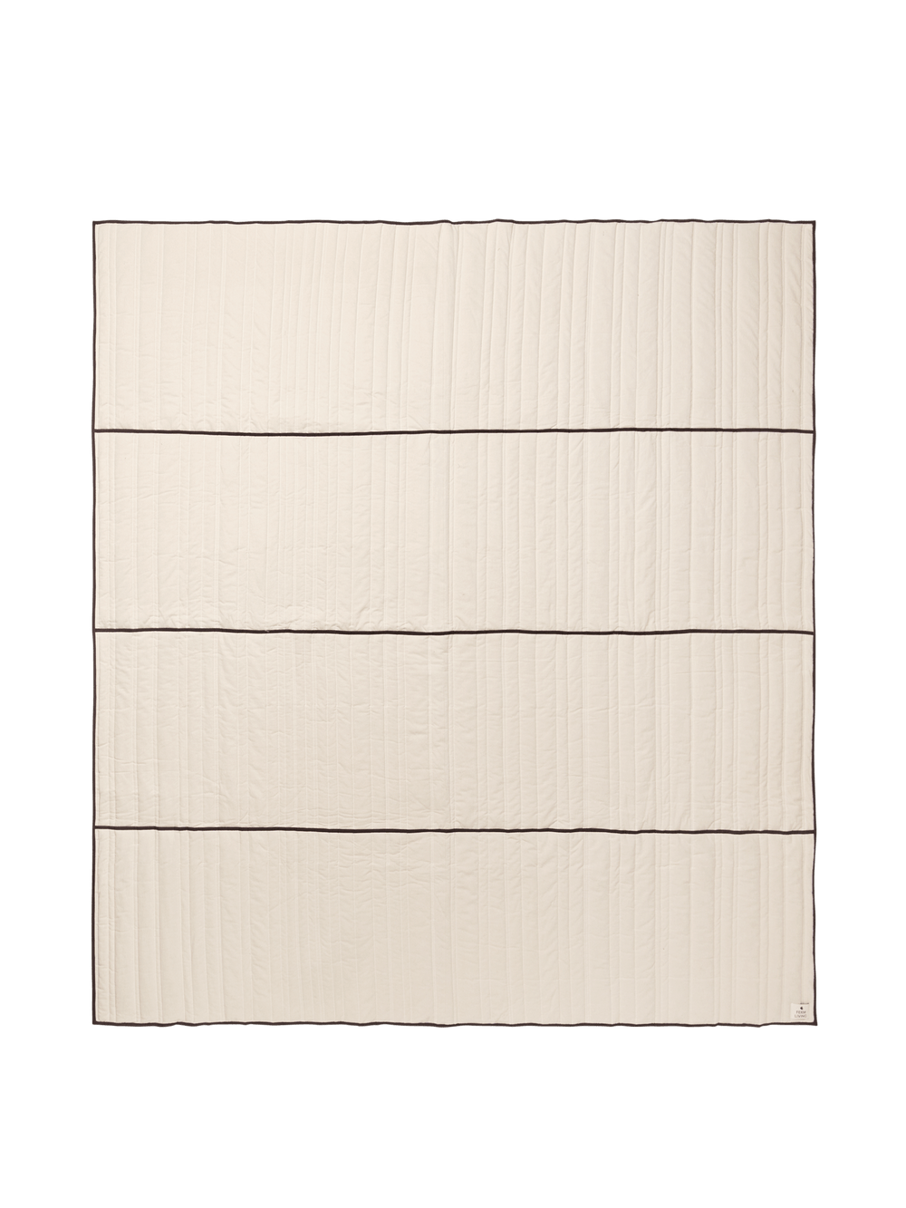 ferm LIVING Vari Quilted Bedspread Double – Natural / Dark Chocolate