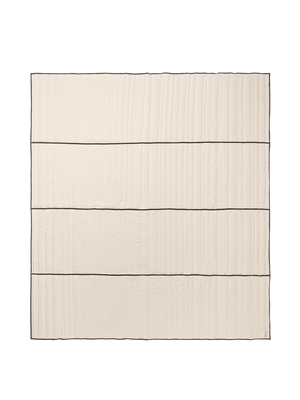ferm LIVING Vari Quilted Bedspread Double – Natural / Dark Chocolate