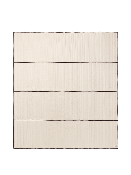 ferm LIVING Vari Quilted Bedspread Double – Natural / Dark Chocolate