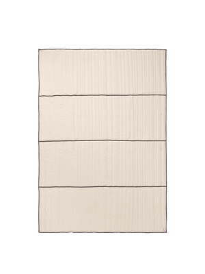 ferm LIVING Vari Quilted Bedspread Single – Natural / Dark Chocolate