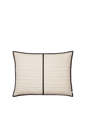 ferm LIVING Vari Quilted Cushion Rectangular – Natural / Dark Chocolate