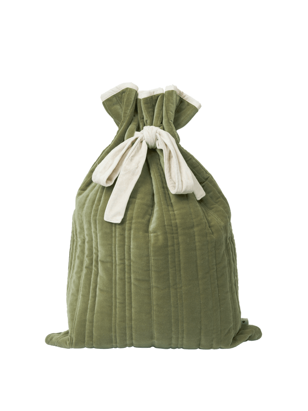 ferm LIVING Vari Quilted Sack – Velvet – Khaki