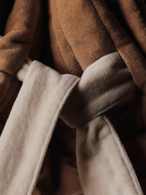 ferm LIVING Vari Quilted Sack – Velvet – Tan