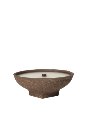 ferm LIVING Vei Outdoor Candle Ø20 cm – Brown