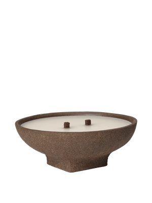 ferm LIVING Vei Outdoor Candle Ø30 cm – Brown