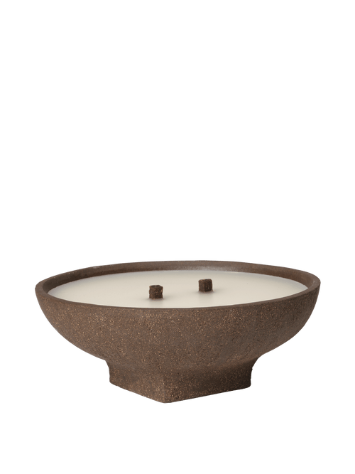 ferm LIVING Vei Outdoor Candle Ø30 cm – Brown