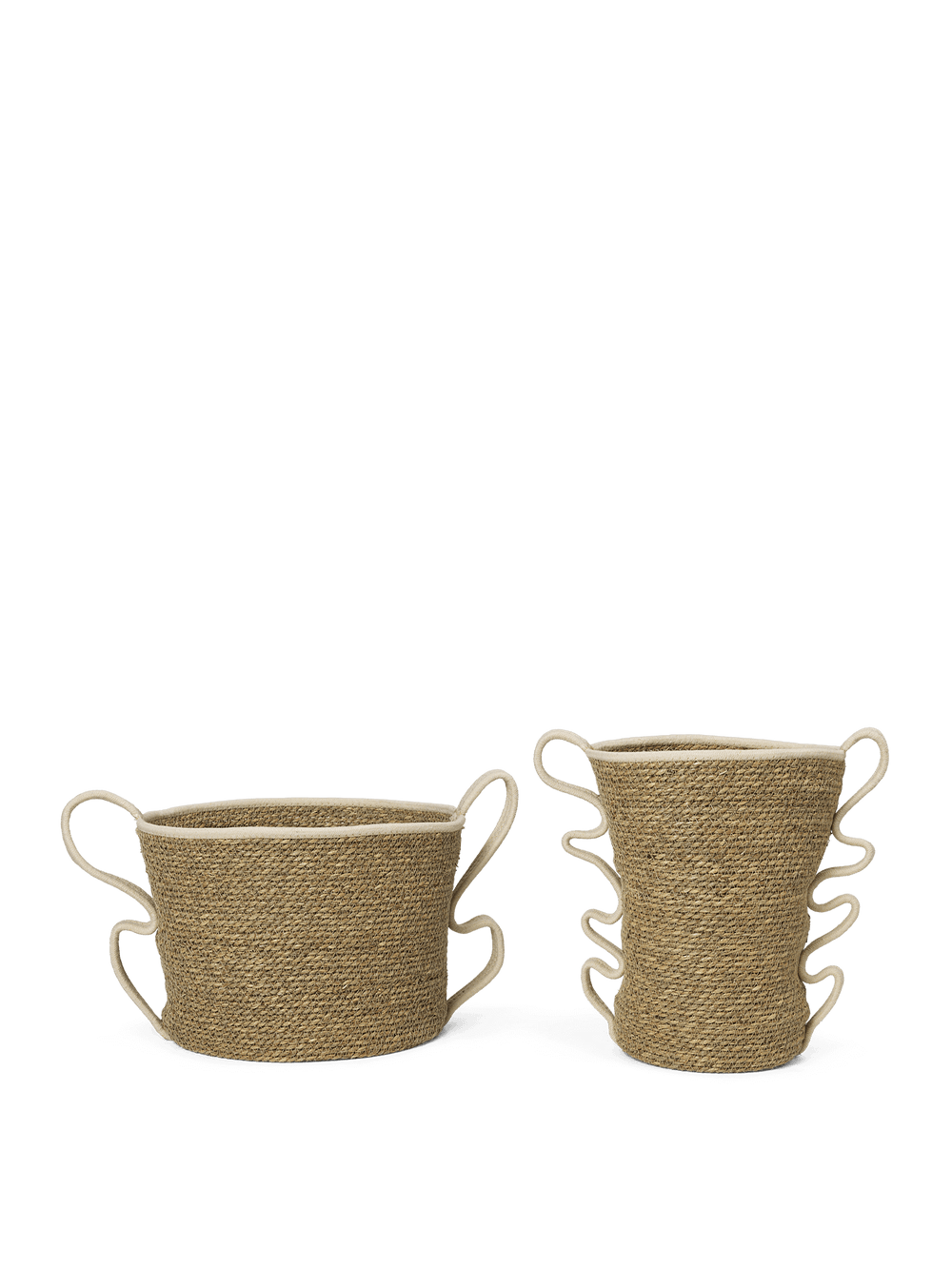 ferm LIVING Verso Baskets – Set of 2 – Off-white