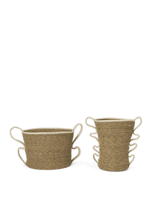 ferm LIVING Verso Baskets – Set of 2 – Off-white