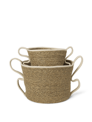 ferm LIVING Verso Baskets – Set of 2 – Off-white