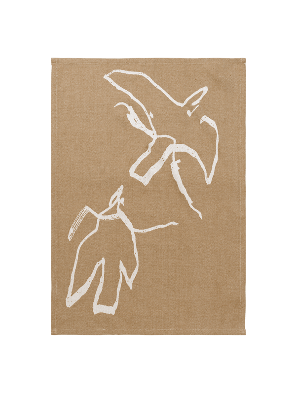 ferm LIVING Vuelo Tea Towel – Sugar Kelp / Off-white