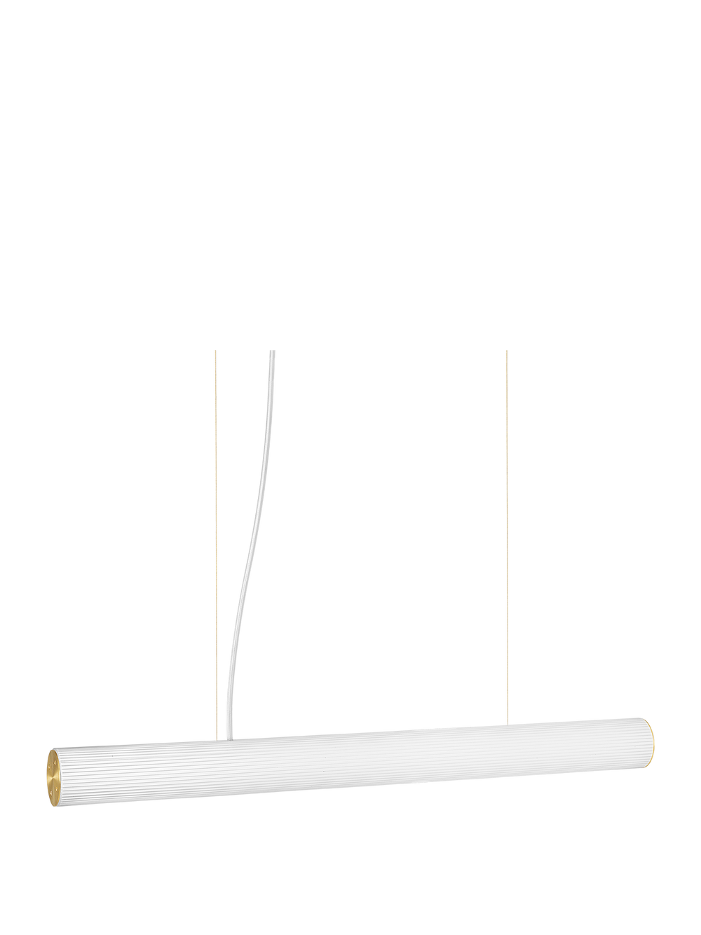 ferm LIVING Vuelta Pendant II 100 cm – White / Brass