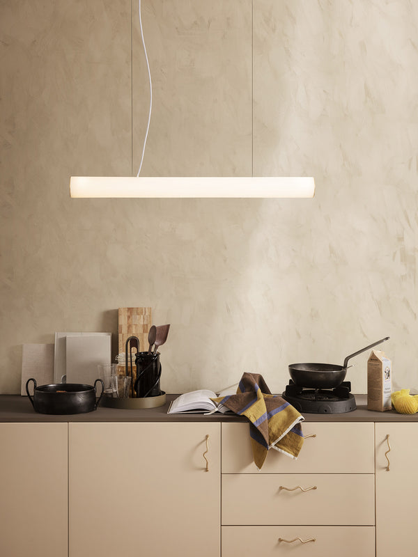 ferm LIVING Vuelta Pendant II 100 cm – White / Brass