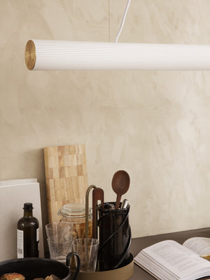 ferm LIVING Vuelta Pendant II 100 cm – White / Brass