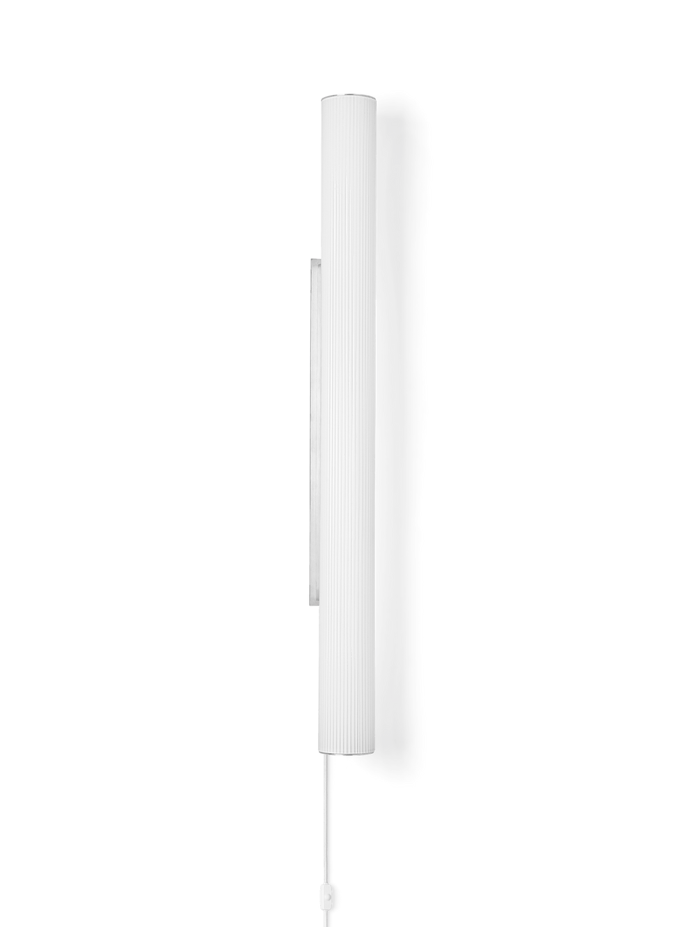 ferm LIVING Vuelta Wall Lamp 100 cm – White / Stainless Steel