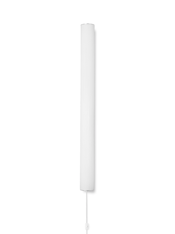 ferm LIVING Vuelta Wall Lamp 100 cm – White / Stainless Steel