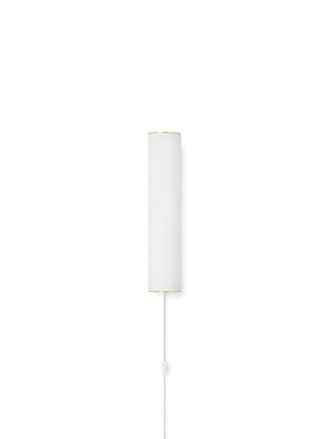ferm LIVING Vuelta Wall Lamp II 40 cm – White / Brass