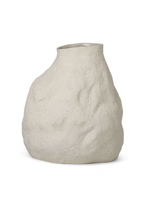 ferm LIVING Vulca Vase Large – Off-White Stone
