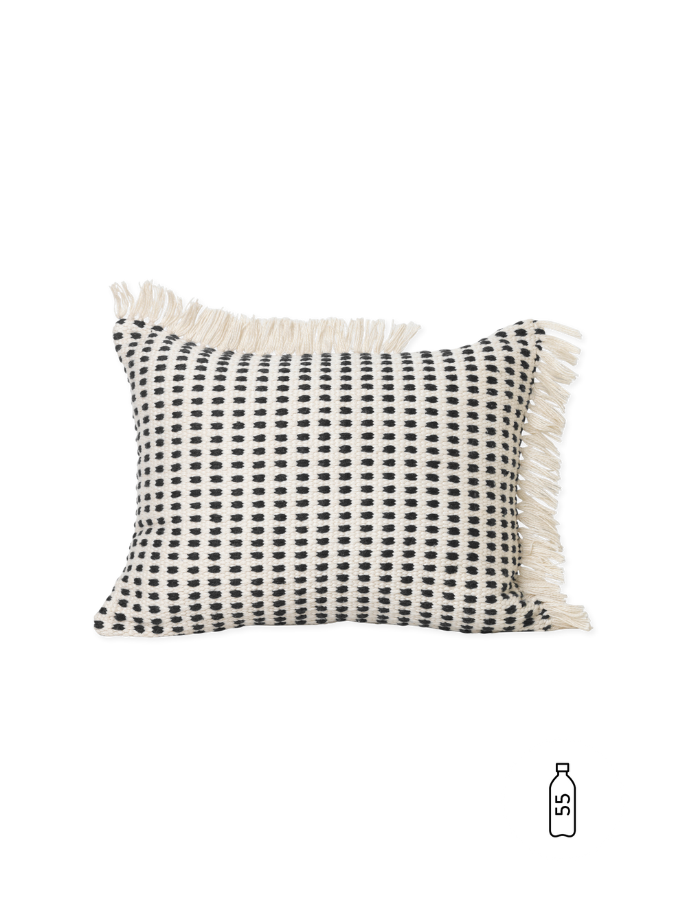 ferm LIVING Way Cushion Rectangular – Off-White / Blue