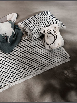 ferm LIVING Way Rug – Off-White / Blue