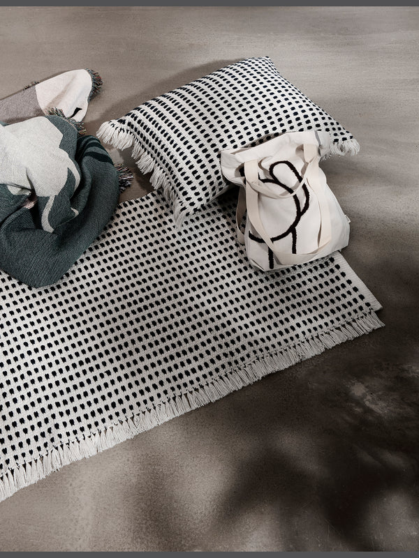 ferm LIVING Way Rug – Off-White / Blue