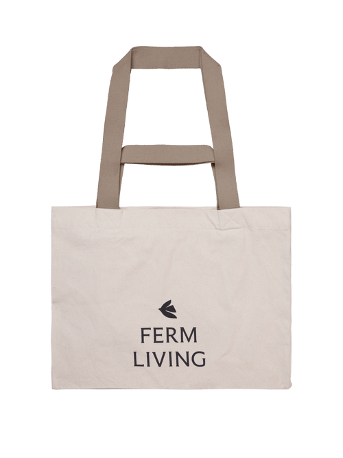 ferm LIVING Weekend Bag – Undyed / Dark Cashmere