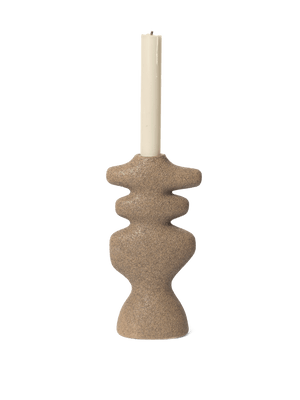 ferm LIVING Yara Candle Holder Large – Dark Sand
