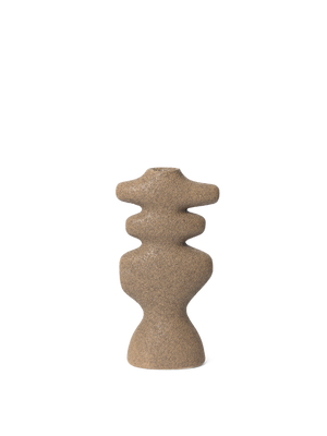 ferm LIVING Yara Candle Holder Large – Dark Sand