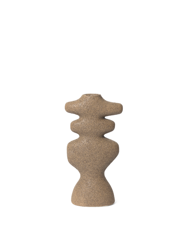 ferm LIVING Yara Candle Holder Large – Dark Sand
