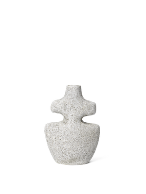 ferm LIVING Yara Candle Holder Medium – Grey Pumice