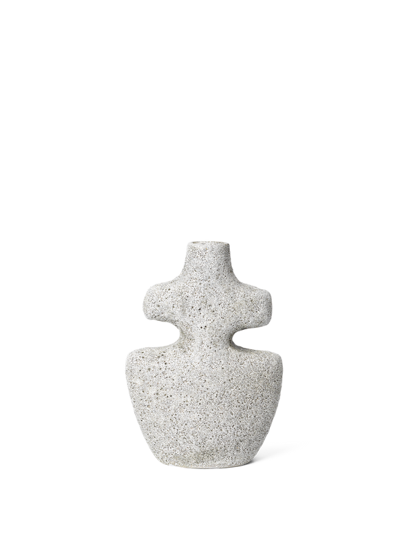 ferm LIVING Yara Candle Holder Medium – Grey Pumice